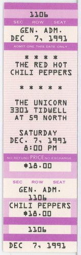 1991 red hot chili - red, peppers
