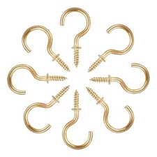 HOOKS PACK Cup SCREW IN Plastic Coated SHOULDERED Kitchen Mug Ceiling Peg