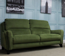 PARKER KNOLL PORTLAND STATIC LARGE 2 SEATER SOFA, PLUSH EVERGREEN FABRIC