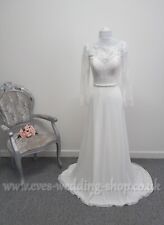  Berketex ivory  wedding dress with sleeves UK 10 - check measurements