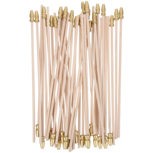 40pcs wood flagpole - wood, sticks