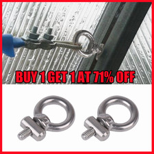 2x Stainless Steel Awning Rail