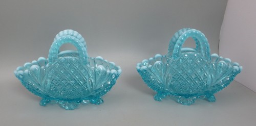 Pair unusual victorian blue - of,