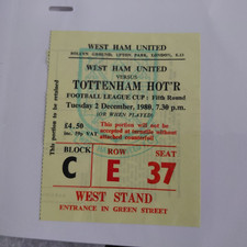 Ticket stub west - west, ham