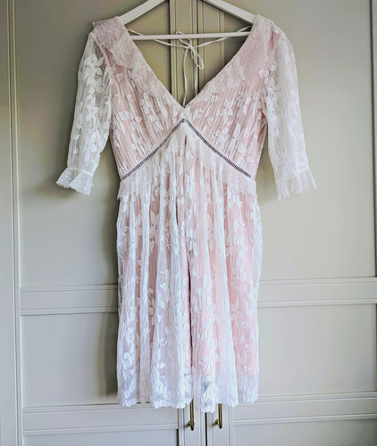 Topshop white lace mini - topshop,
