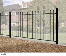 Fence Panels, Railings  Steel Metal Galvanised & Powder Coated Black