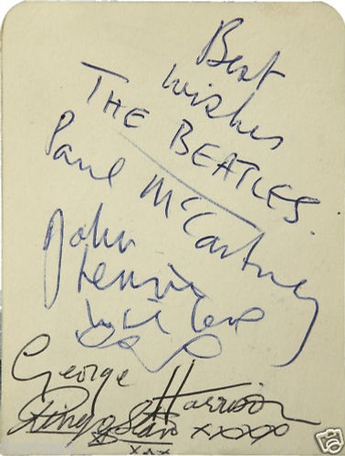 The beatles signed autograph - the,