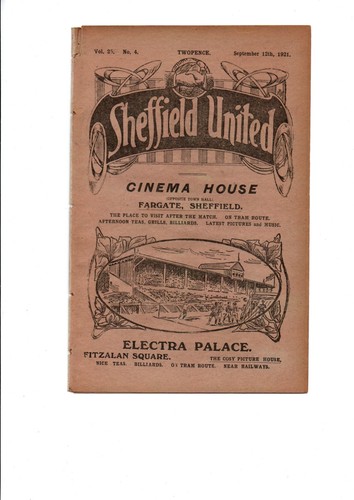 1921 sheffield - sheffield, v