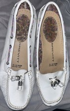 Sz8 Ladies Brevitt White Wide Fit Shoes