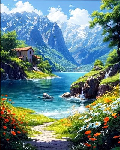 Landscape paint numbers for - by,