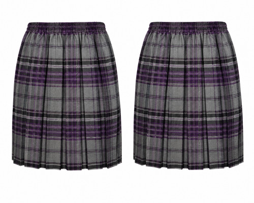 Girls purple grey tartan - girls,
