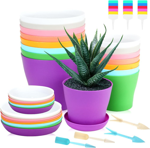 38pcs colorful plastic plant - 38pcs,