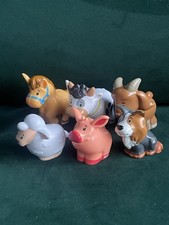 Fisher Price Little People Farm Animals x6 Cow Horse Sheep Dog Pig