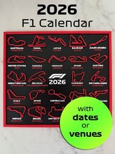 Formula 1 F1 3D 2026 Race Track Calendar Season Gift /With Date 