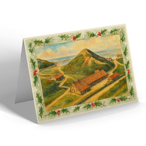 Xmas notelet cat nab - cat, &