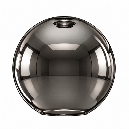 Smoked dark grey glass globe - dark,