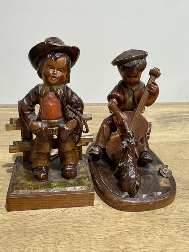Vintage hand carved wooden - hand‑carved,