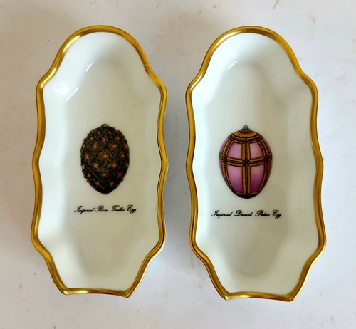 Pair limoges faberge porcelain - pair,