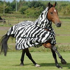 Zebra Print Horse Fly Rug