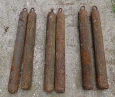 2x Antique iron sash window