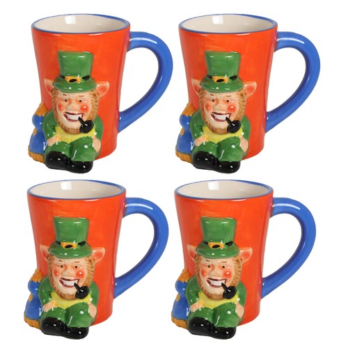 Irish leprechaun ceramic - ceramic, mugs