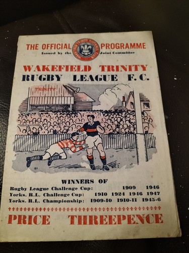 Vintage rugby league programme - vintage,