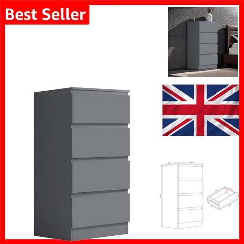 Matt dark grey - modern, bedroom