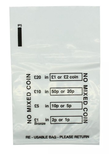 250 plastic coin bags no - 250, x