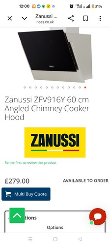 Cooker hood extractor fan - hood,