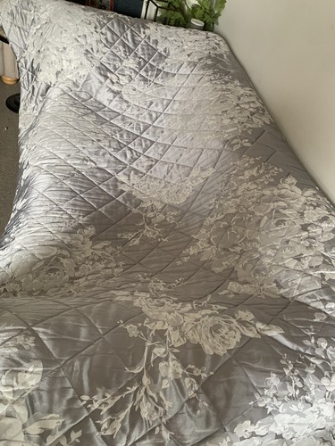 Dunelm grey satin jacquard - satin,