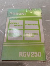 Suzuki RGV250 Owners Manual 1991 Part No. 99011-22D52-044