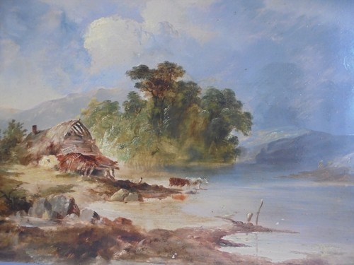 Antique oil painting - ,