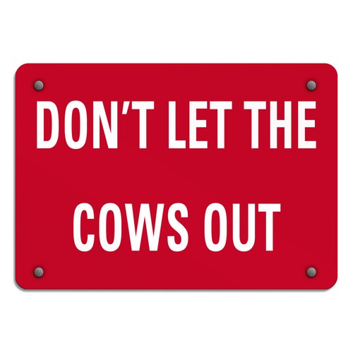 Aluminum horizontal metal sign - horizontal,