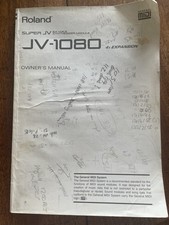 Roland JV1080 Owners Manual 