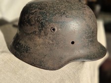 WW2 German Helmet M40 model, big size66 maker -NS-, genuine paint, battle damage