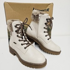 Landrover Dei-tex Women's Size UK 5 Cream Waterproof Wool Lined Ankle Boots BNIB