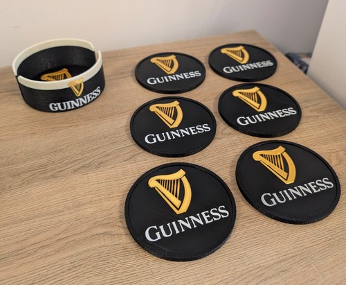 Guinness coaster set with - guinness,