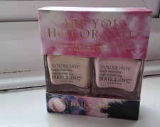 NAILS INC COLOUR CHANGING NAIL VARNISH POLISH  HEAT REACTIVE GIFT SET 2 X14ML