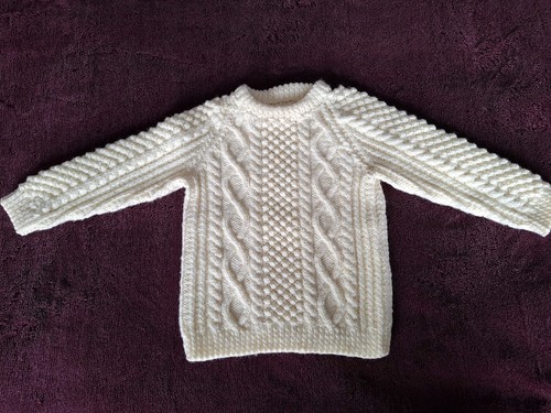 Childs irish hand knitted aran - childs, hand-knitted