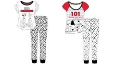 Ladies 101 Dalmations Pyjamas Older Girls Nightwear Black White Loungewear Dog