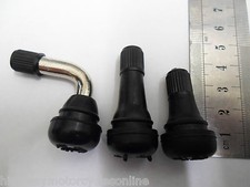MOTORCYCLE TUBELESS TYRE VALVES VALVES BLACK RUBBER DUST CAP SHORT LONG ANGLE
