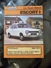 Autodata Car Repair Manual: Ford Escort MK1, 1968 to 1975