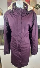 QUBA SAILS Maritime Heritage Purple Sherpa Lined Parka Coat UK 18 waterproof