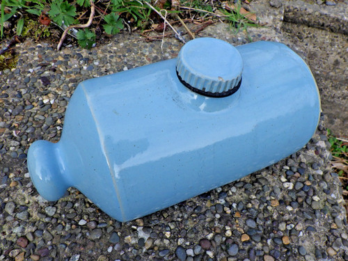 Antique blue stoneware pint - blue,
