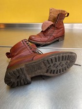 Joseph Cheaney & Sons mens size 9 Fiennes brown leather boots commando soles