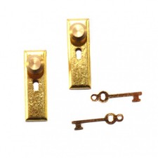 Dolls House Door Knob with Key