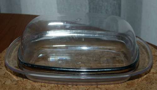 Clear plastic butter - clear,