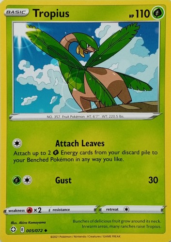 005 072 tropius - tropius, uncommon