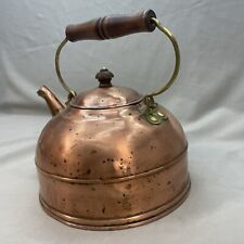 Old Signed Paul Revere Copper Kettle Tea Pot Revere Ware Rome NY VGC