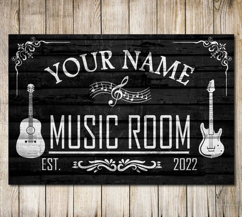 Personalised music room sign - personalised,